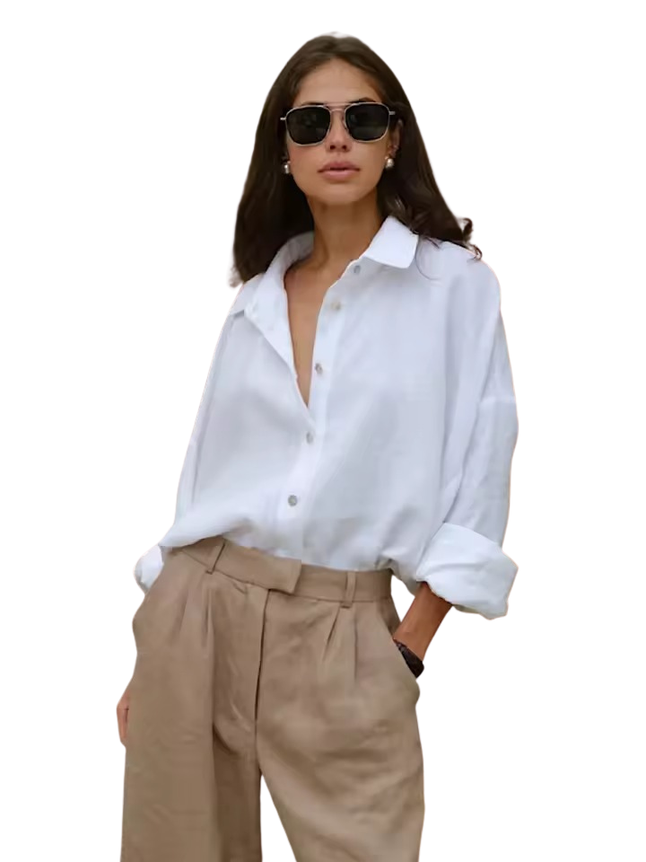 Classic Oversized White Button-Down