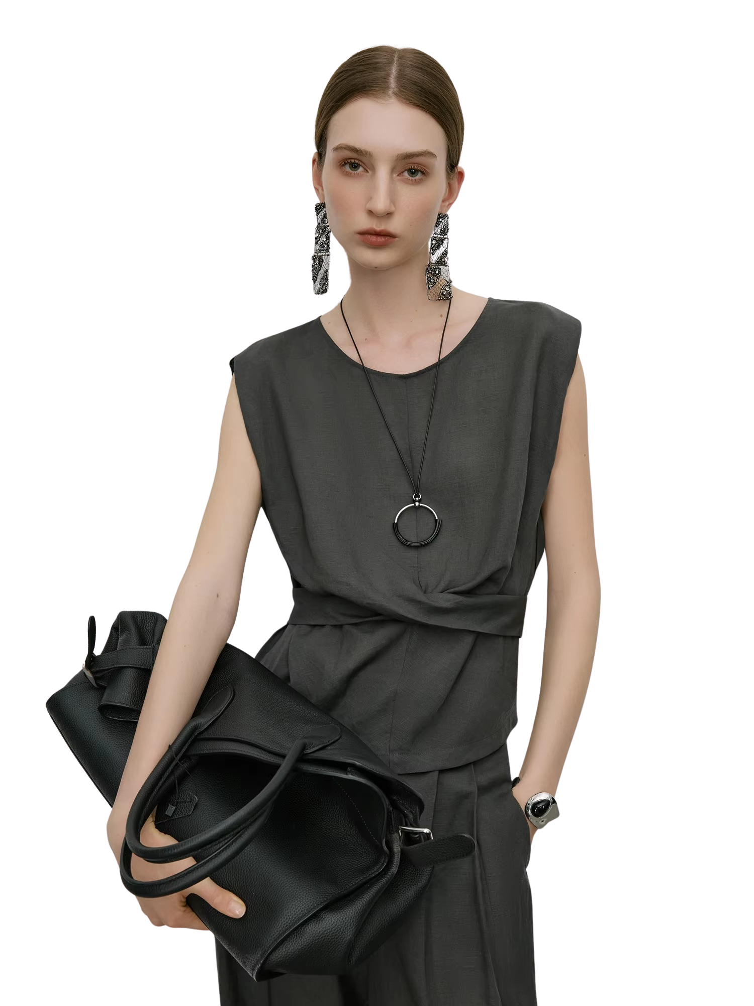 Modern Twist-Front Sleeveless